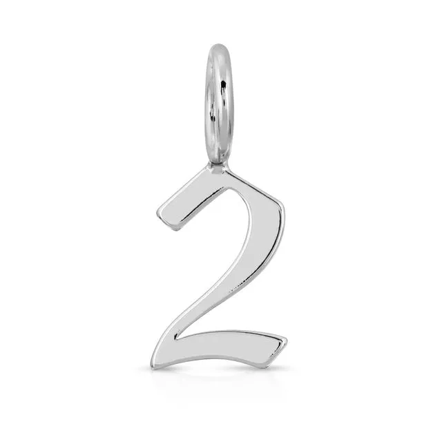 SILVER GOTHIC NUMBERS 2