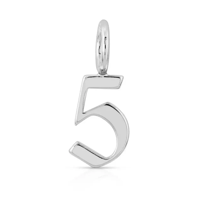 SILVER GOTHIC NUMBERS 5