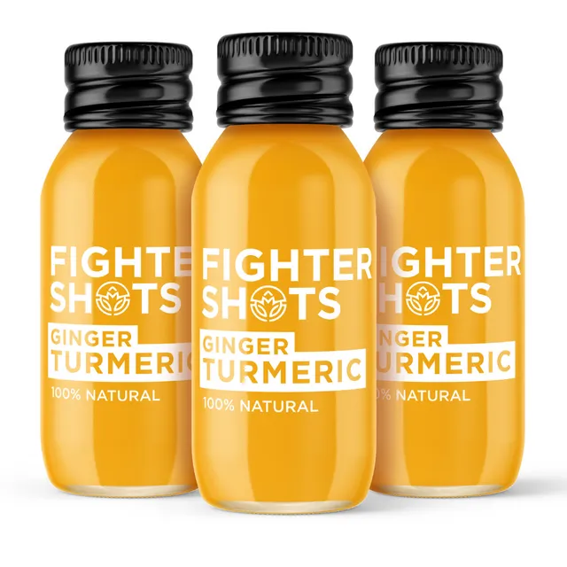 Ginger and Turmeric Shots - 12x60 ml Glass bottles