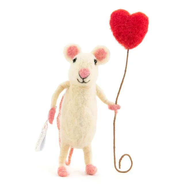 Happy of Heart Balloon Felt Mouse