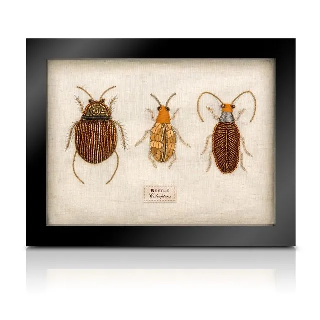 Beaded Trio of Beetles