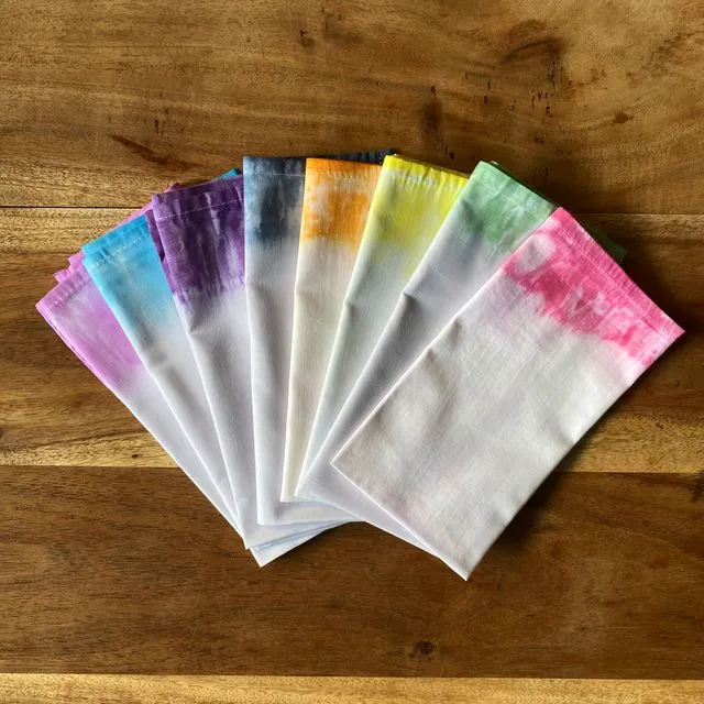 Eight tip tie dye set. 100% Cotton Tie Dye Napkins. (Copy)