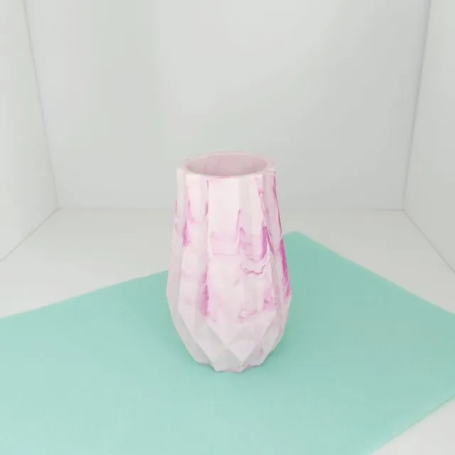 Pink marble vase