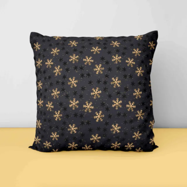 Gold and black snowflakes
