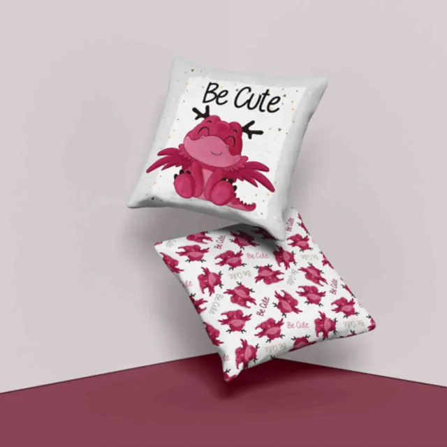 Decorative pillow Pink Dragon