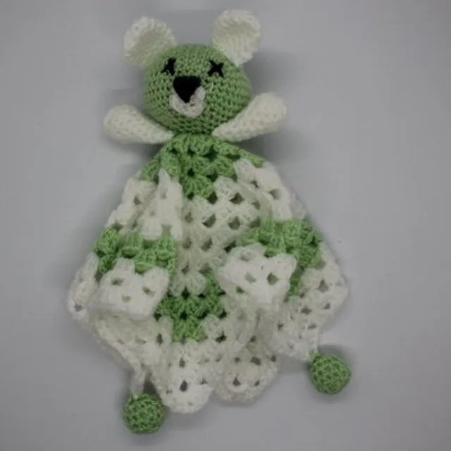 Tut doll bear green - white
