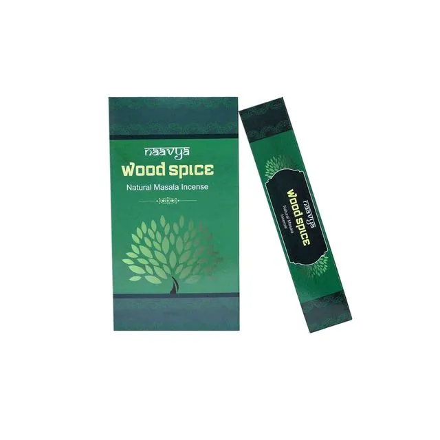 Naavya Wood Spice Masala Incense Sticks 6 pack(90 gram) - Case of  6