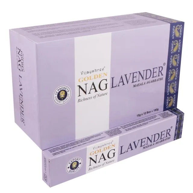 Vijayshree Nag Lavender Masala Incense Sticks 12 pack(180 gram) - Case of  12