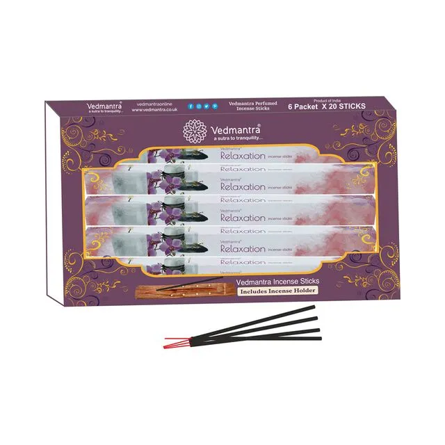 Vedmantra 6 Pack Premium Incense Stick - Relaxation - Case of 6