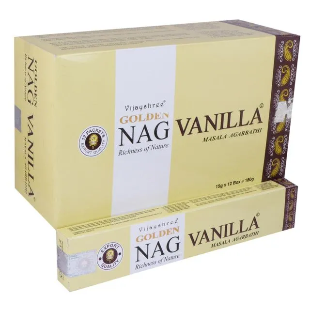Vijayshree Nag Vanilla Incense Sticks 12 pack(180 gram) - Case of  12