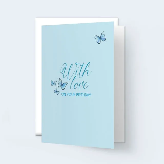 'With Love On Your Birthday' Greeting Card