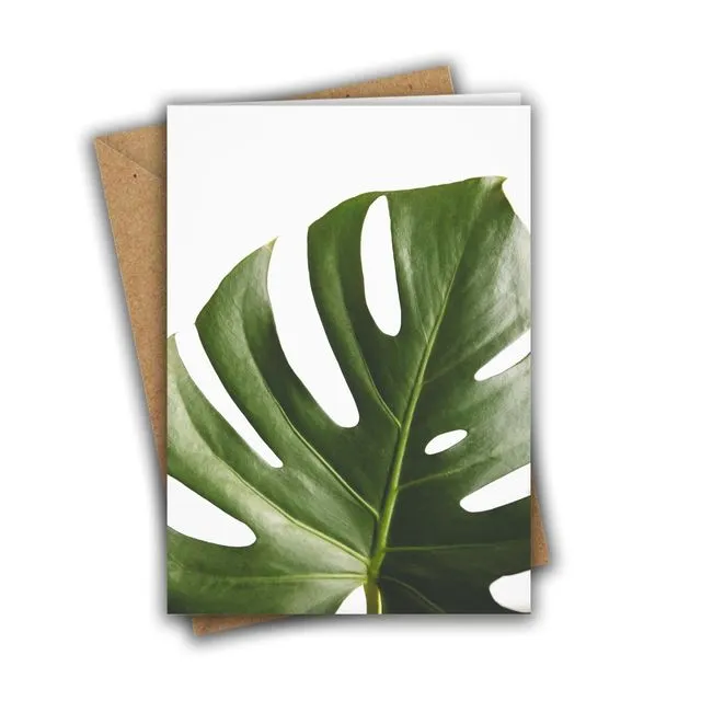 Monstera Leaf Greeting Card