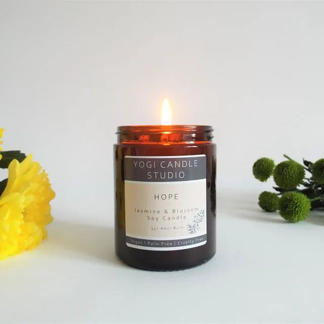 Hope - Jasmine & Blossom 180ml Scented Soy Candle