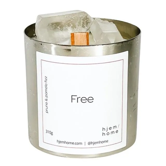 Clear Quartz Infused FREE Candle - Prune + Pomelo Fizz