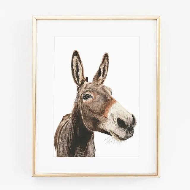 Donkey Art Print