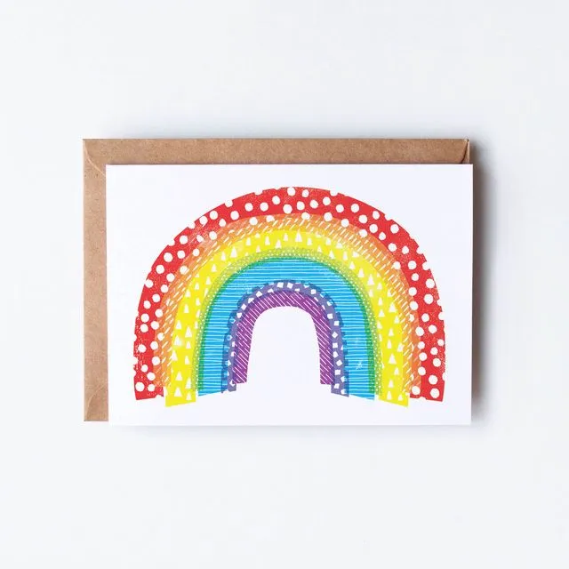 Rainbow Greetings Card, Blank