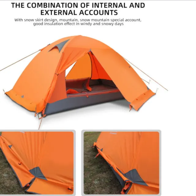 High Quality outdoor Waterproof 3-4 Person Camping Equipment Tent Fiber glass pole