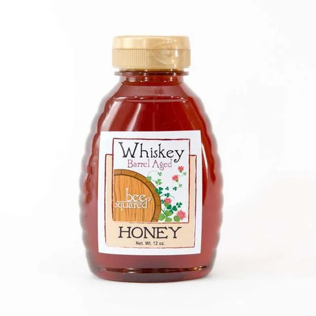 Whiskey Barrel Aged Honey- 12 oz Squeeze