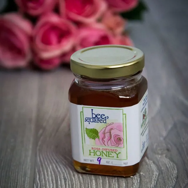 Rose Petal Infused Honey- 9 oz