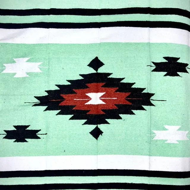 The In/Out "Diamante" Blanket Turquoise/Rust