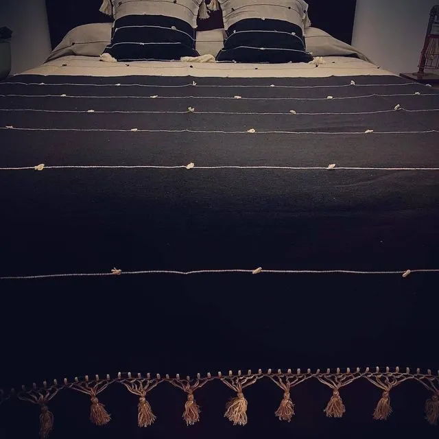 Handmade Oaxacan Tassle Bed Set