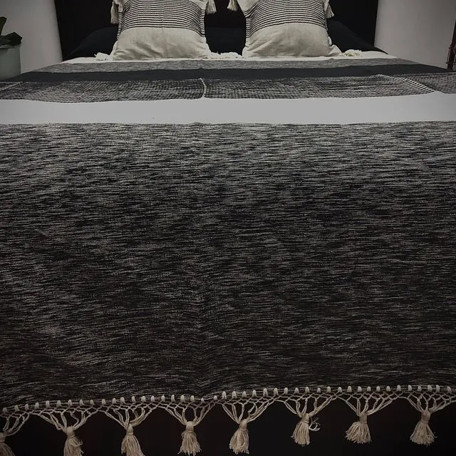 Handmade Oaxacan Tassle Bed Set