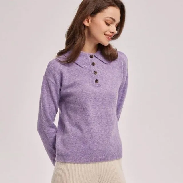 Long Sleeve Collar Sweater