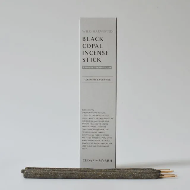 [Burning Ritual] Hand Rolled Black Copal Incense Stick