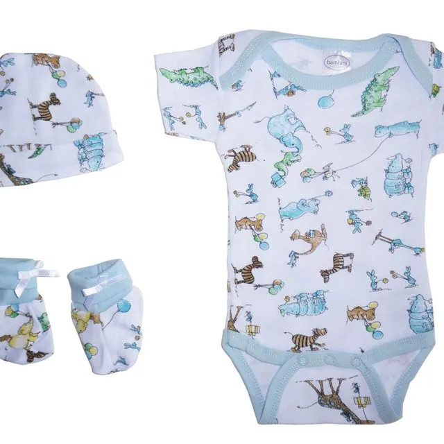 Bambini Baby Gift Set Crocodile Print