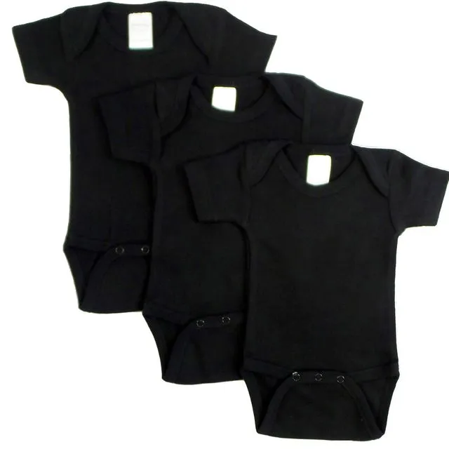 Bambini Black Onezie (Pack of 3)