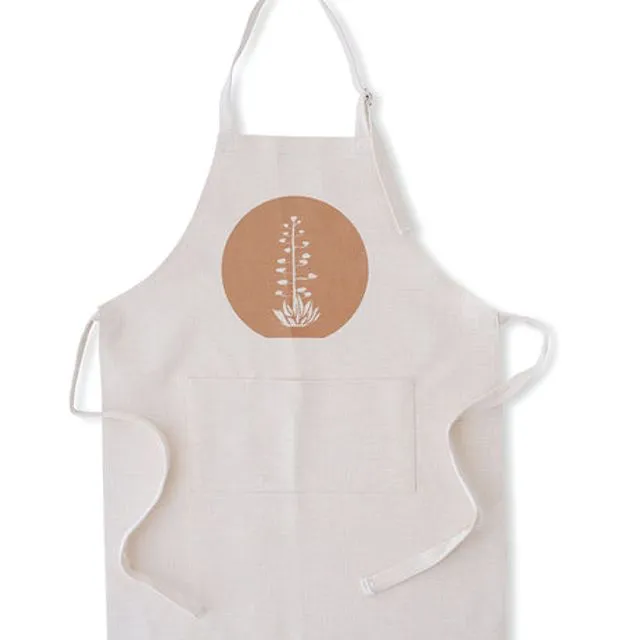 AGAVE BLOOM BROWN APRON
