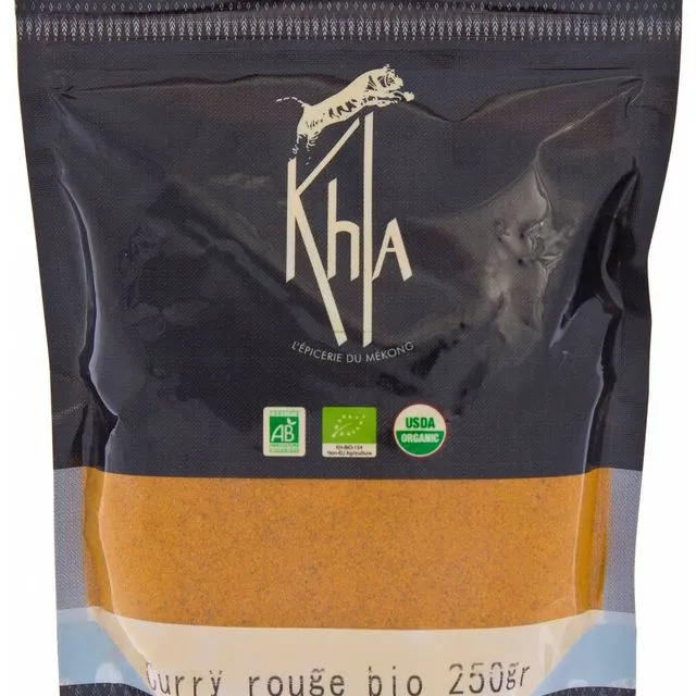 KHLA - Red Curry Powder - from Organic Farming - 250g Bag