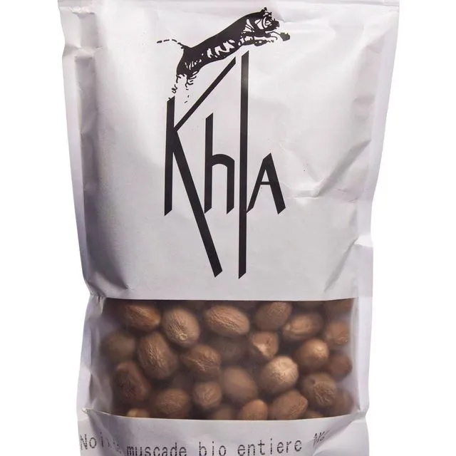 KHLA - Whole Nutmeg - Organically Produced and Fair Trade - 1kg Bag