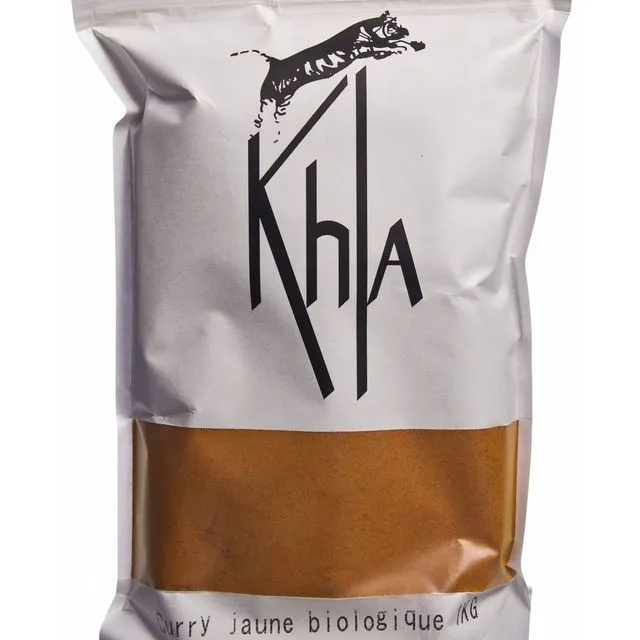 KHLA - Yellow Curry (Turmeric Base) Powder - Organically Produced and Fair Trade - 1kg Bag