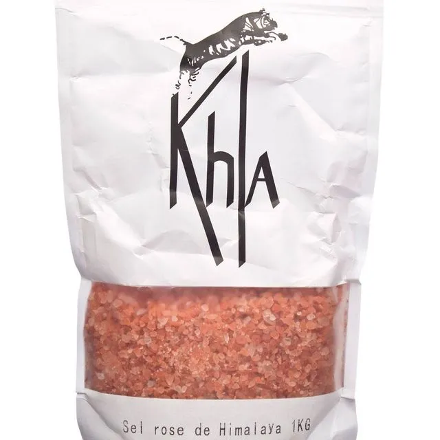 KHLA - Himalayan Pink Salt - Organically Produced and Fair Trade - 1kg Bag