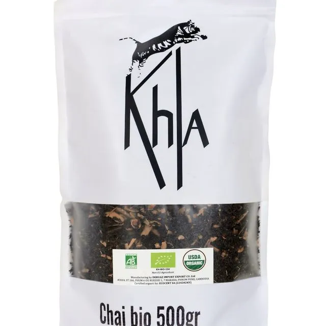 Thé noir bio du Sri Lanka - Chaï - Poche vrac - 500g