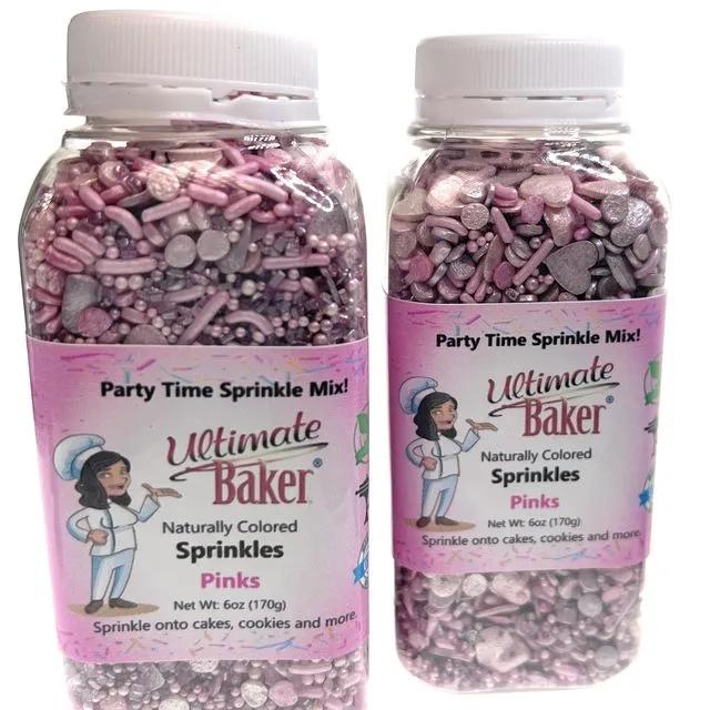 Ultimate Baker Sprinkles Pinks Mix (6oz Retail)