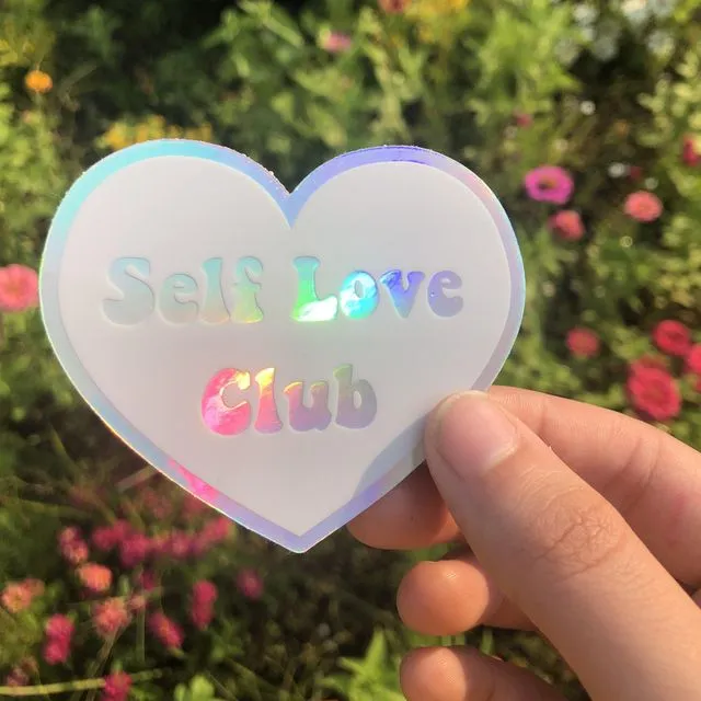 Self Love Club Holographic Vinyl Sticker