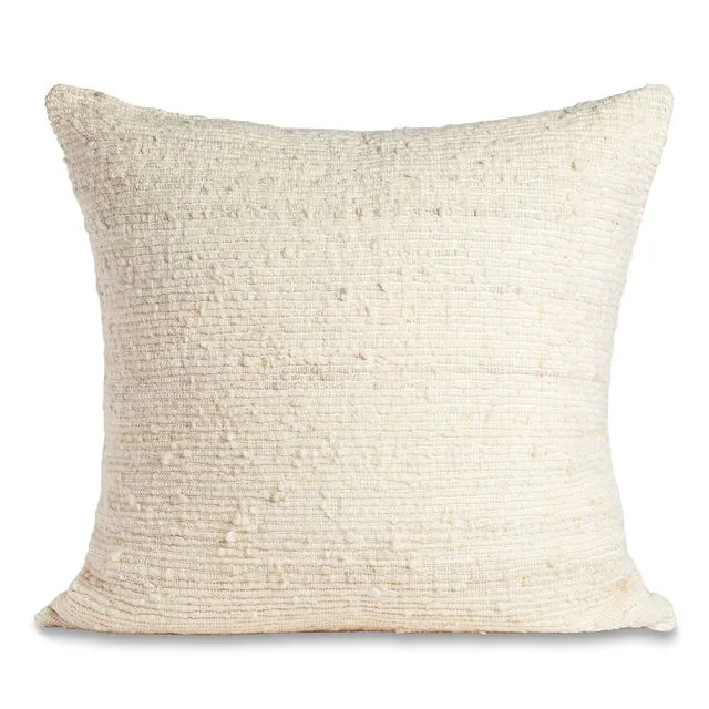 Medellin Pillow - Ivory with Ivory Stripes