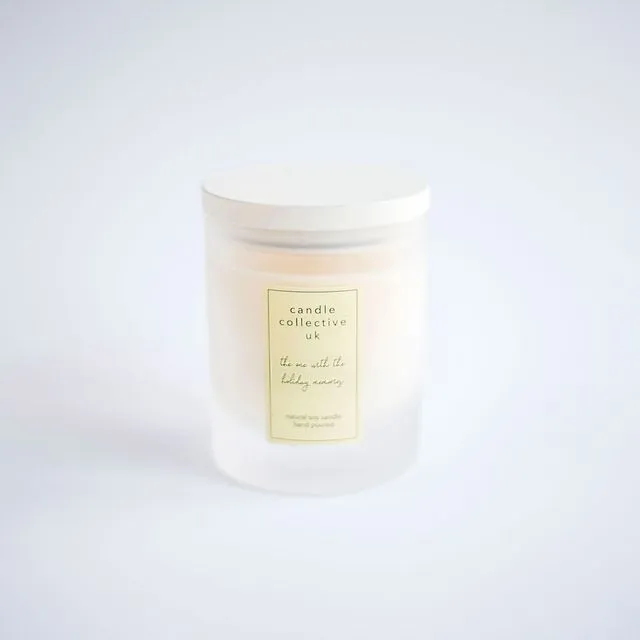 Holiday Memories Frosted Glass Jar Candle 20cl