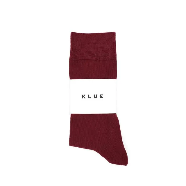Klue Solid Socks - Burgundy
