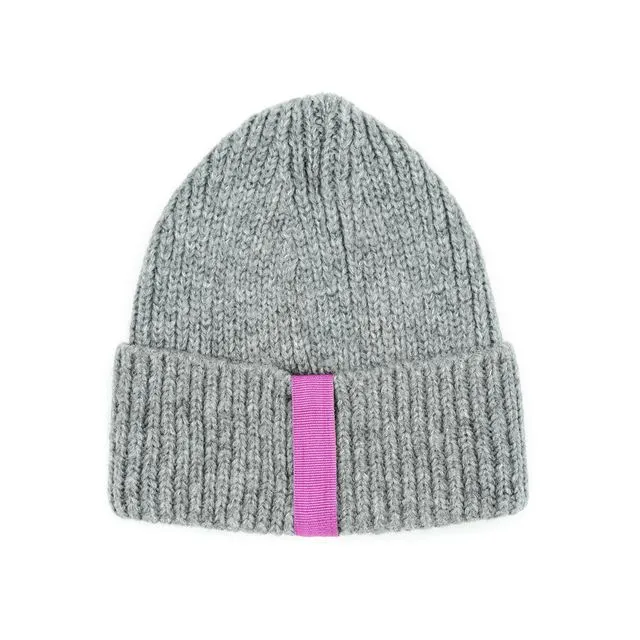 Klue Contrast Beanie - Charcoal and Purple