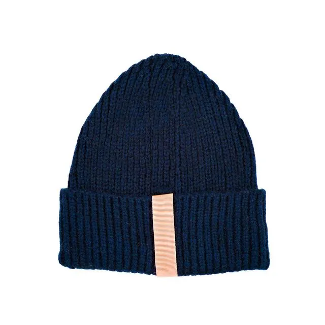 Klue Contrast Beanie - Navy and Pink