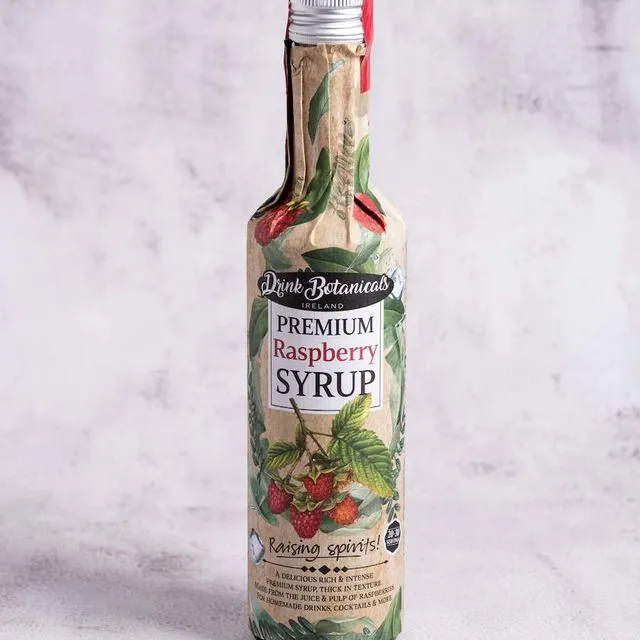 Premium Raspberry Syrup - Award-Winning - Natural Ingredients - For Cocktails, Homemade Drinks & More.