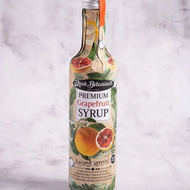 Premium Grapefruit Syrup - Award-Winning - Natural Ingredients - For Cocktails, Homemade Drinks & More.