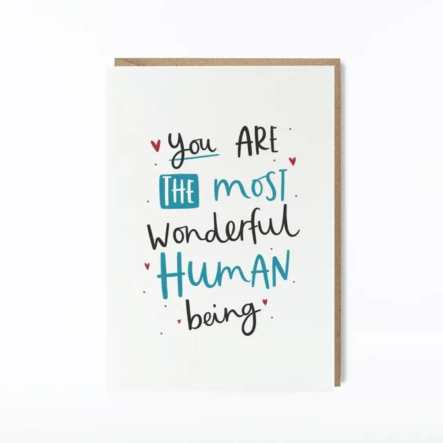 Most Wonderful Human Card