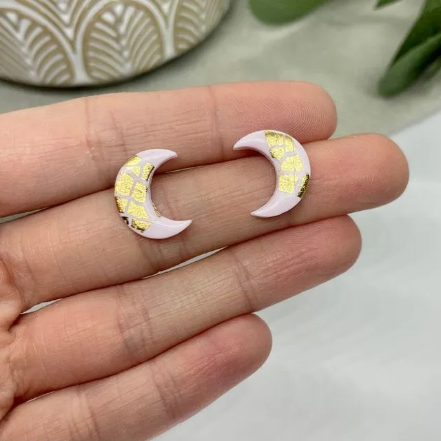 Moon earrings | polymer clay earrings