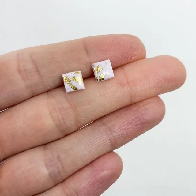 Tiny polymer clay stud earrings