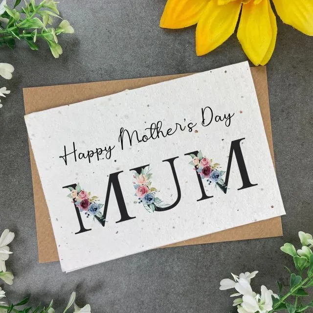 Mum Mother's Day Plantable Card