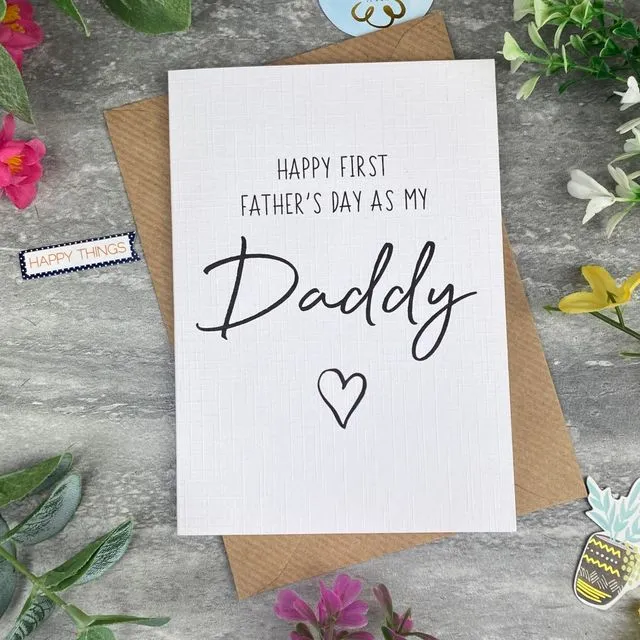 Happy First Father's Day As My Daddy Card